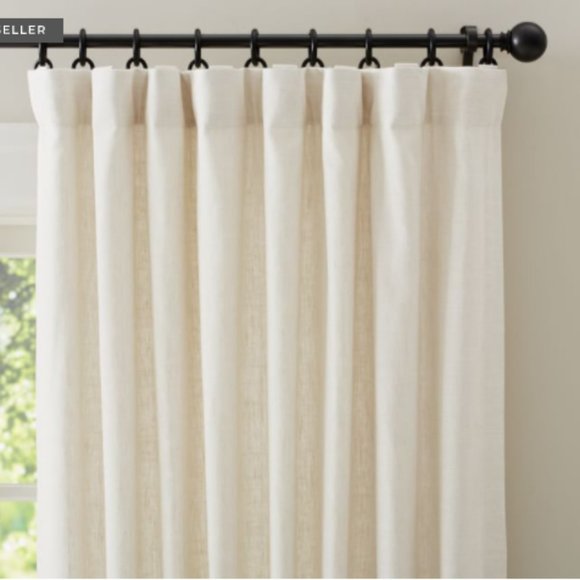 $100 OFF!{1} Emery Linen/Cotton Rod Pocket Curtain